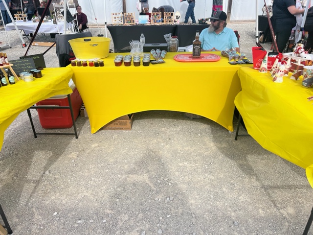 Fall market with seasonal products